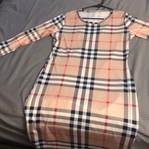 Burberry print midi dress